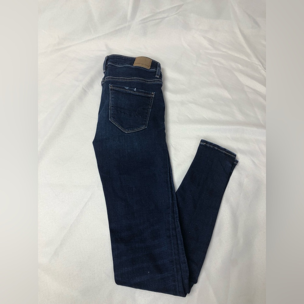 NWOT American Eagle Dark Wash Super High Rise Skinny Jeans
